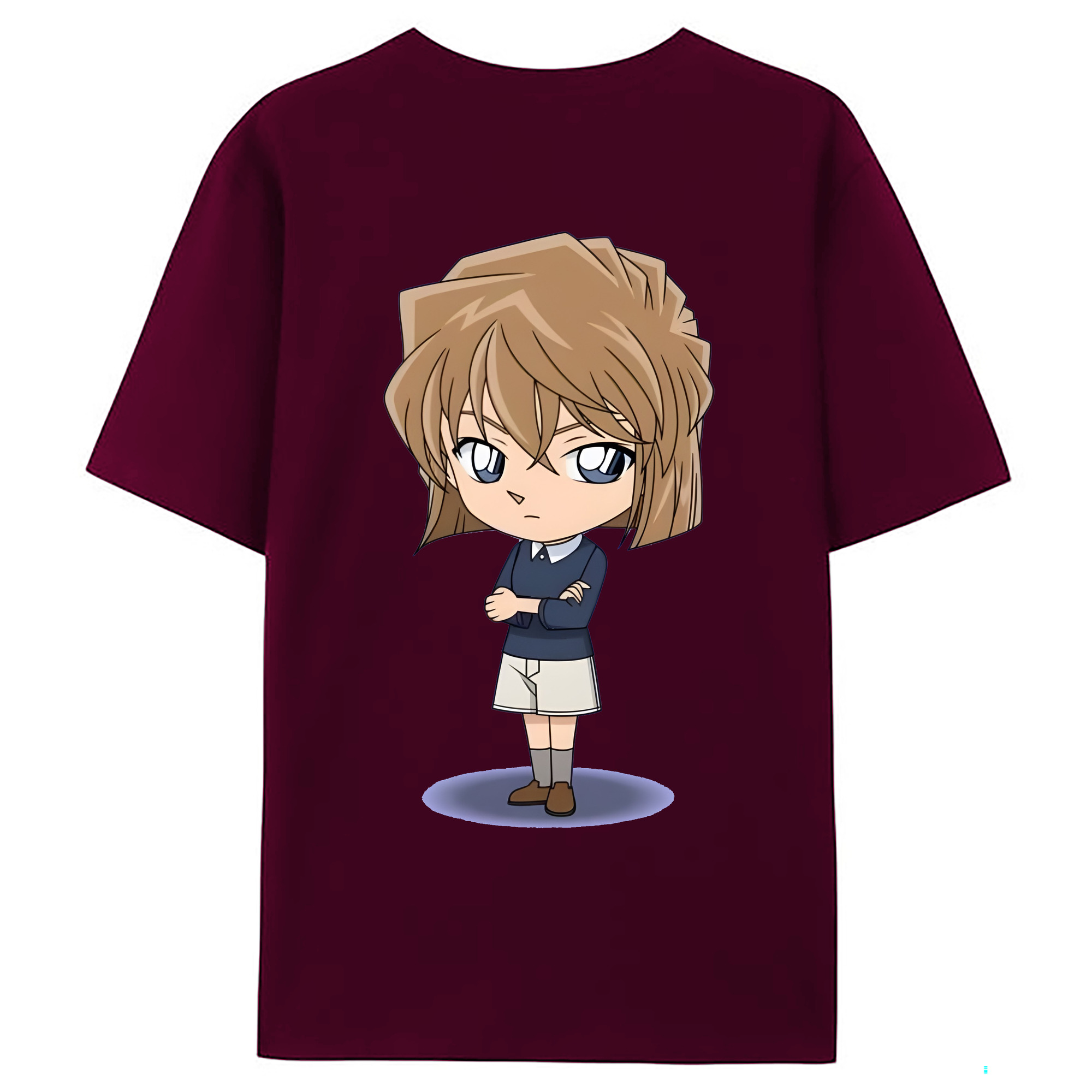 （画像用） 名探偵コナン 灰原 哀 はいばら あい Detective Conan Anita Hailey、Vi Graythorn Haibara Ai レディース半袖Tシャツ(バックプリント)
